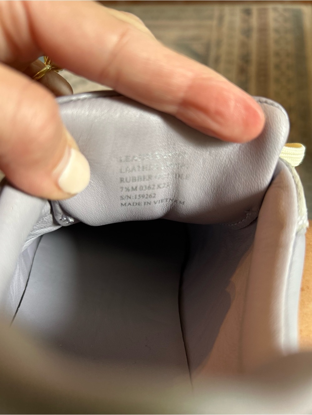 Tory Burch Lilac Platform Sneakers with Cream Laces - Picture 4 of 4